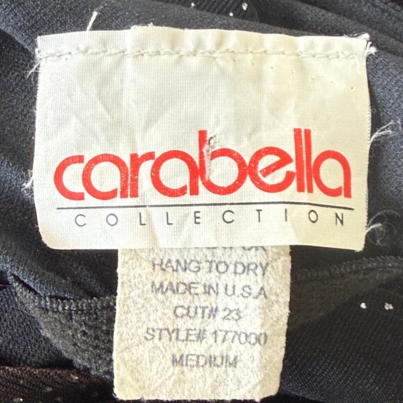 Vintage 90s Y2k Black Glitter Stretch Dress Party Sexy Gothic Witchy Bimbo M - Picture 5 of 6